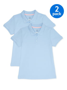 Wonder Nation Girls School Uniform Short Sleeve Polo Orange XL 14//16 -A4